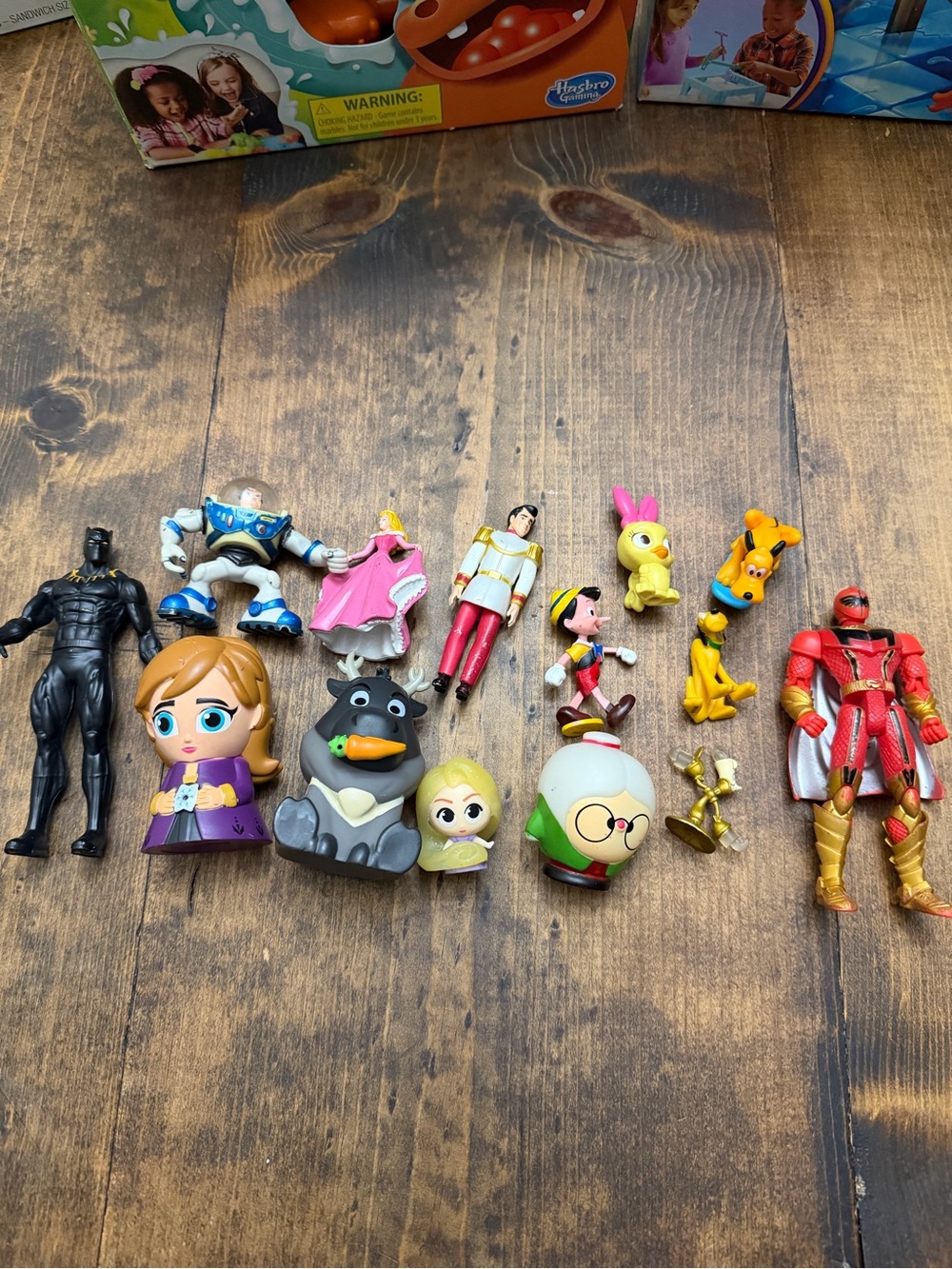 Disney Mixed Character Figure Set in Black, Red, Yellow, Pink